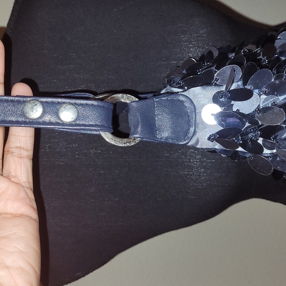 ❤HP❤️NWOT Pewter Disc Bling Handbag❤ - Picture 6 of 10